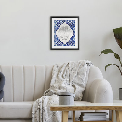 «Always Be With You Inspiration», reproduction sous verre encadrée, design par lettré et doublé
