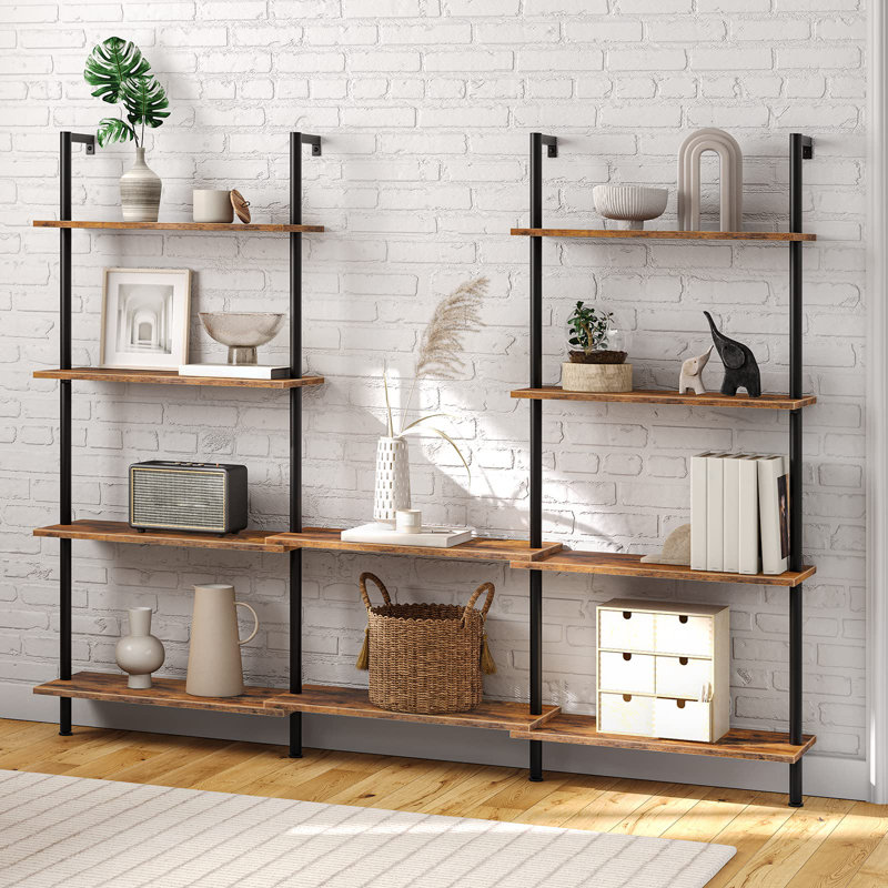 Amily Ladder Bookcase, (5 Shelves) 66'' H x 24'' W x 9'' D