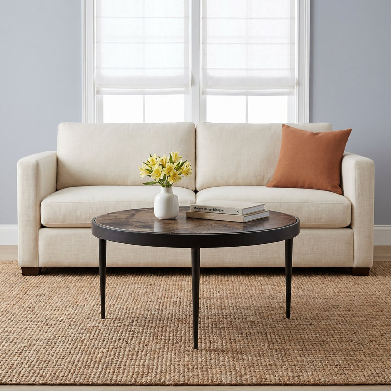 Carmen Single Coffee Table, Moss, 18.25" H x 20.5" L x 20.5" W