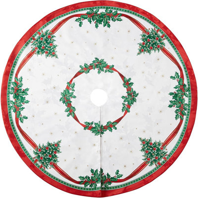 Jupe de sapin de Noël Villeroy & Boch Toy's Delight, cache-pied de sapin rond classique pour les fêtes, décoration festive