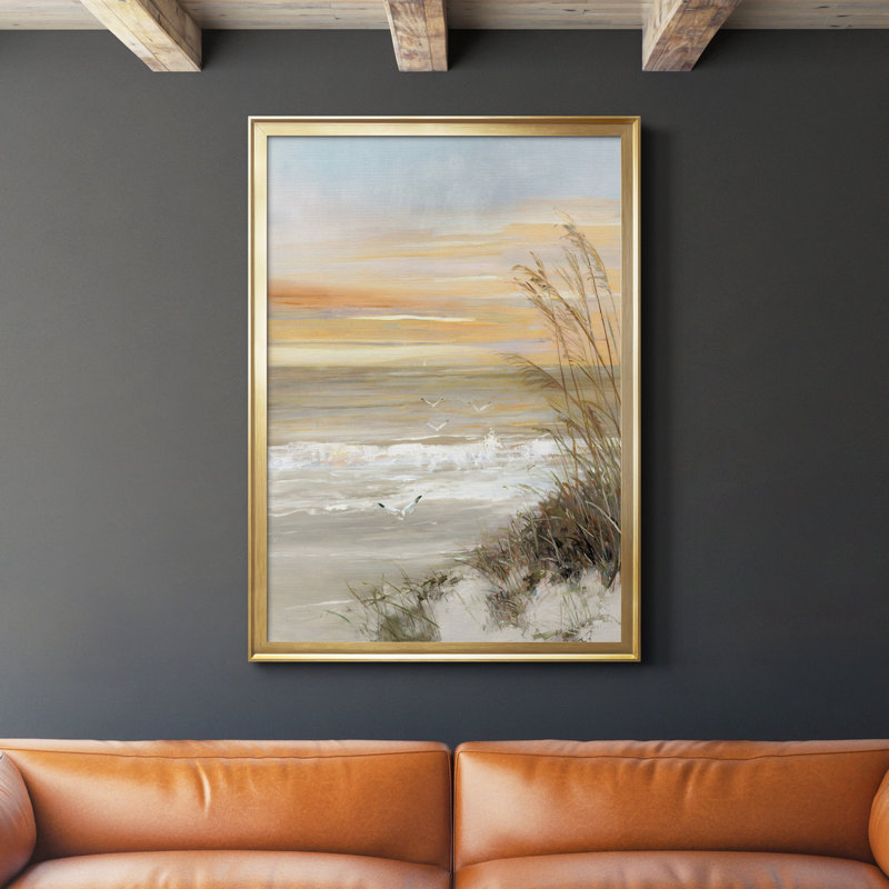 Summer Solstice - peinture encadrée, H 42,5 po x l 30,5 po x P 1,5 po, Toile avec cadre doré, Pas de tapis