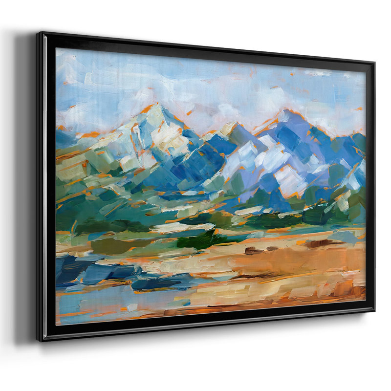 Blue Mountain Peaks II, reproduction d'art sur toile, H 30 po x l 44 po x P 1,5 po, Noir
