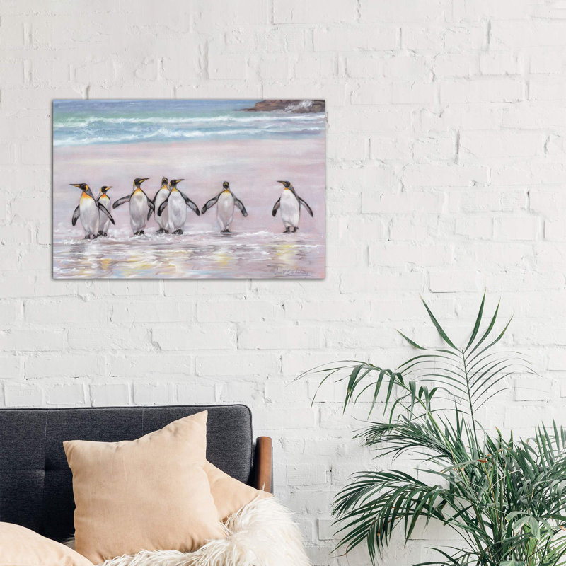 7 Penguins - Wrapped Canvas Painting, 101.6 cm H x 66.04 cm W x 1.91 cm D