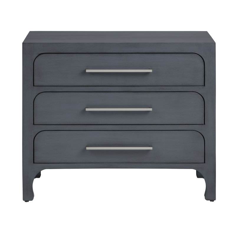 Warm Blue 3-Drawer Accent Chest