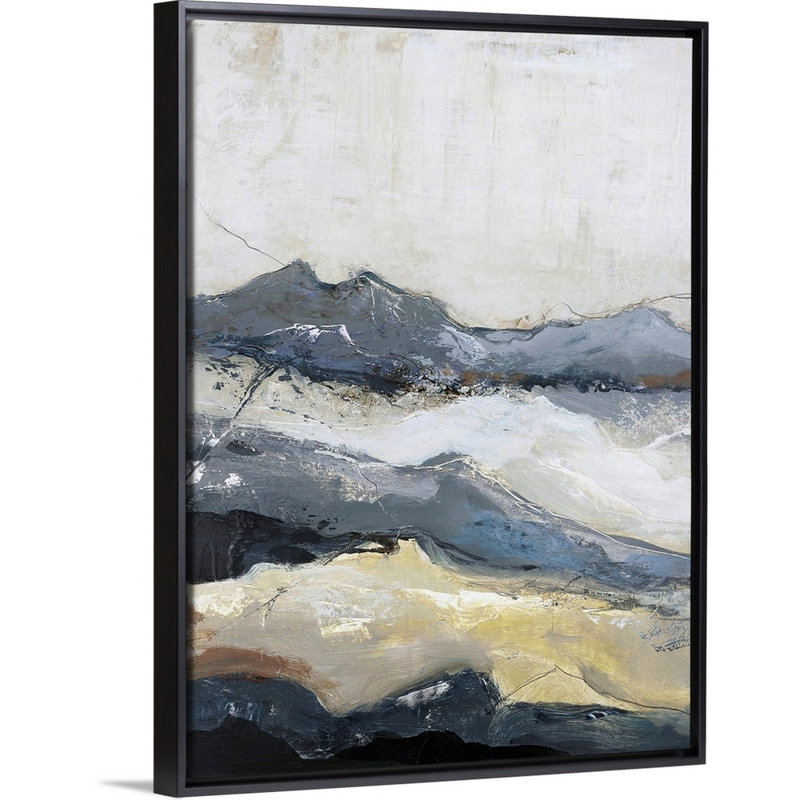 Out Line 1 - reproduction d'art, Toile avec cadre noir, H 18 po x l 14 po x P 1,75 po