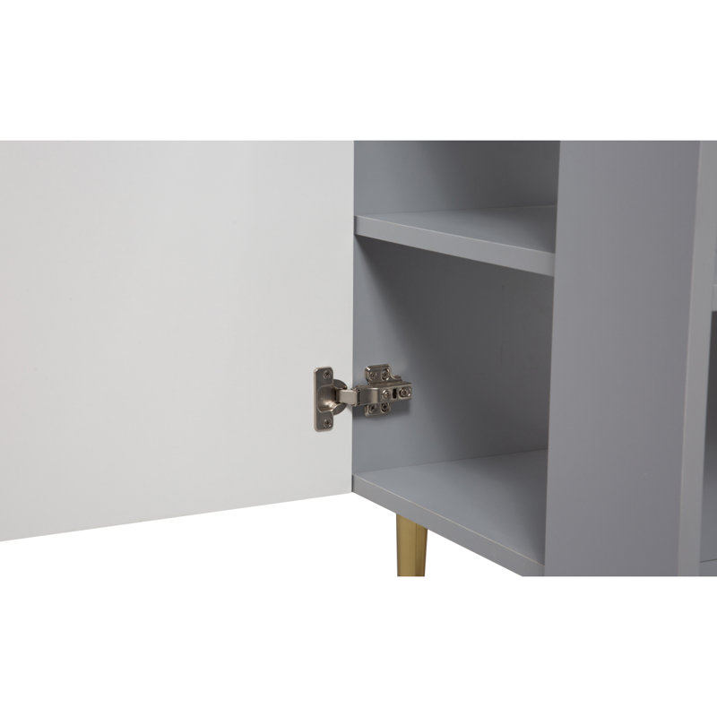 Base de meuble-lavabo 21,6 po seulement, tablette ouverte à droite, gris mat GF-24V06-21MGR, Gris