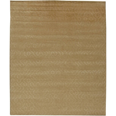 Modern One-of-a-Kind Rectangle 8' X 9'10" New Age Wool Area Rug in Brown