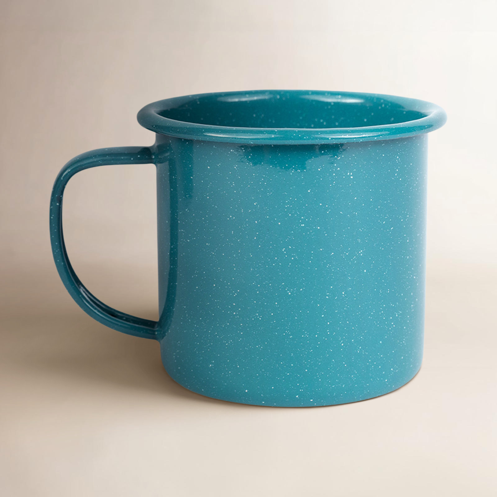Crow Canyon Enamelware Stinson 16 Oz Large Mug, Turquoise