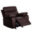 Fauteuil inclinable manuel en cuir véritable de 40 po de largeur Mose-52896162