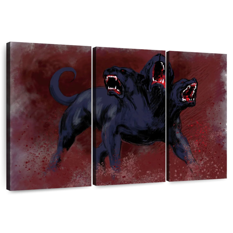 Kelan Cerberus, 20" H x 33" W