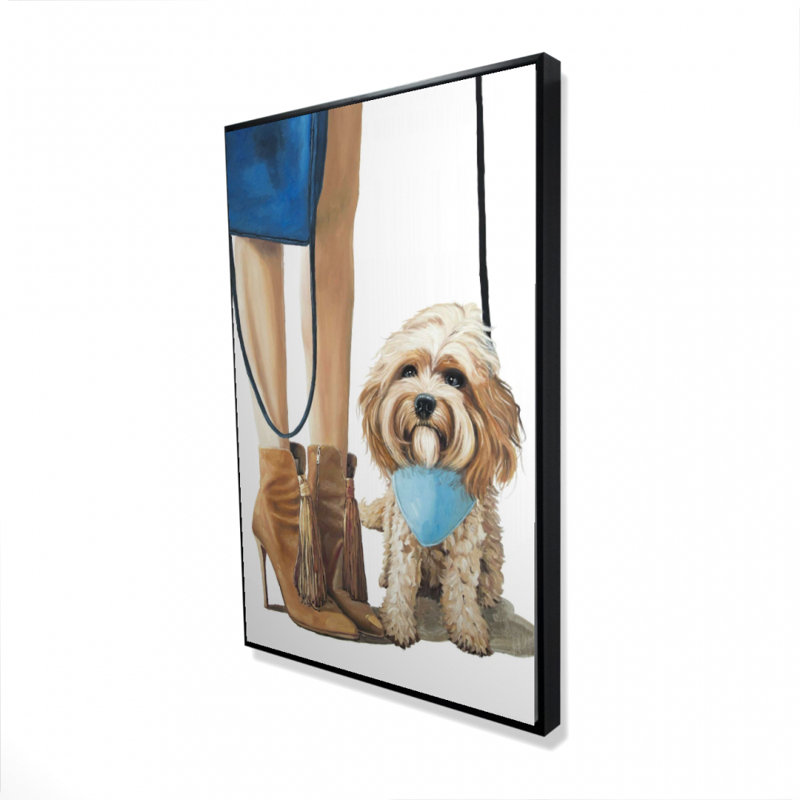 «Fashionable Cavoodle Dog» sur toile, H 36 po x l 24 po