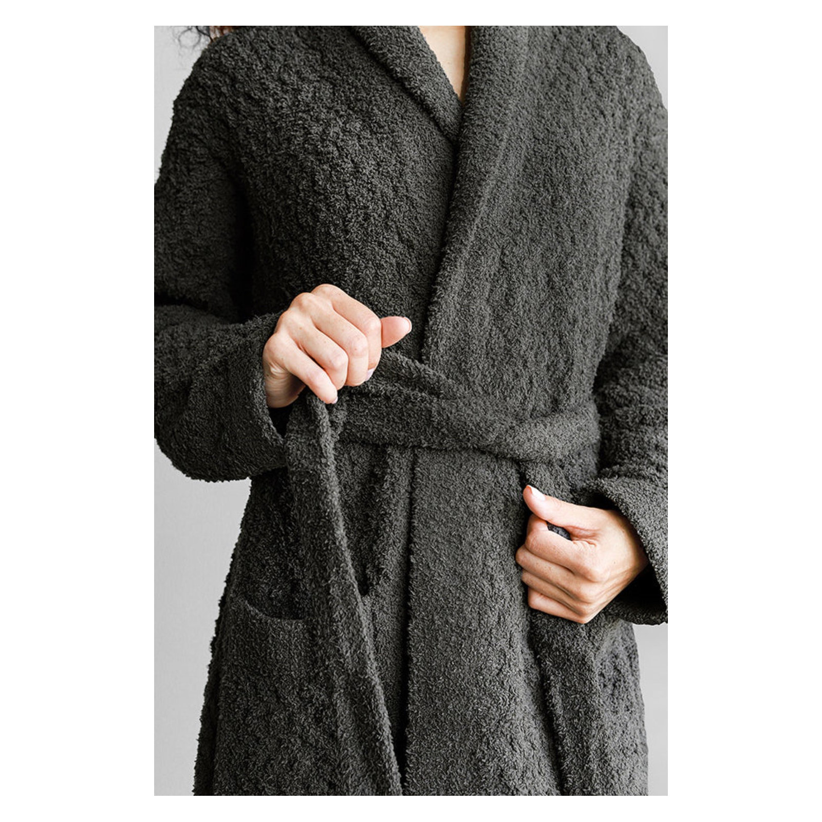 Snug Waffle Robe, XL, Granite