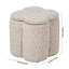 Chenille Upholstered Storage Ottoman Footstool