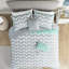 Édredon simple / simple TG avec motif gris, détails, 2 coussins décoratifs, taies décoratives, tissu lavable, garnitures décoratives, rembourrage, machine