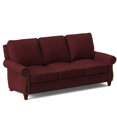 Reddish 88'' Leather Sofa