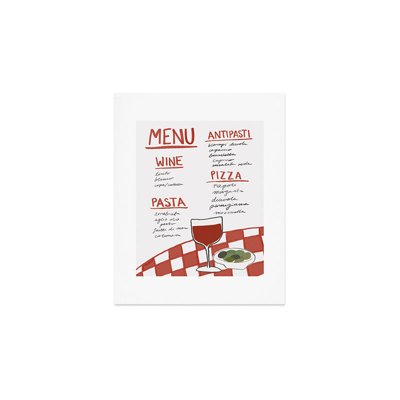 AthenesAtelier Italian Menu Art Print - Unframed