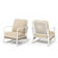 Chaise longue berçante et coulissante en métal-512786282