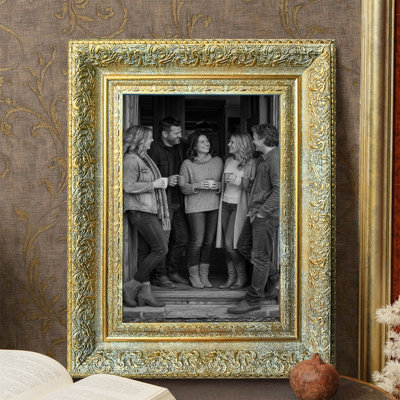 Cadre photo élégant antique en or 3 pièces pour photos 11 po x 14 po