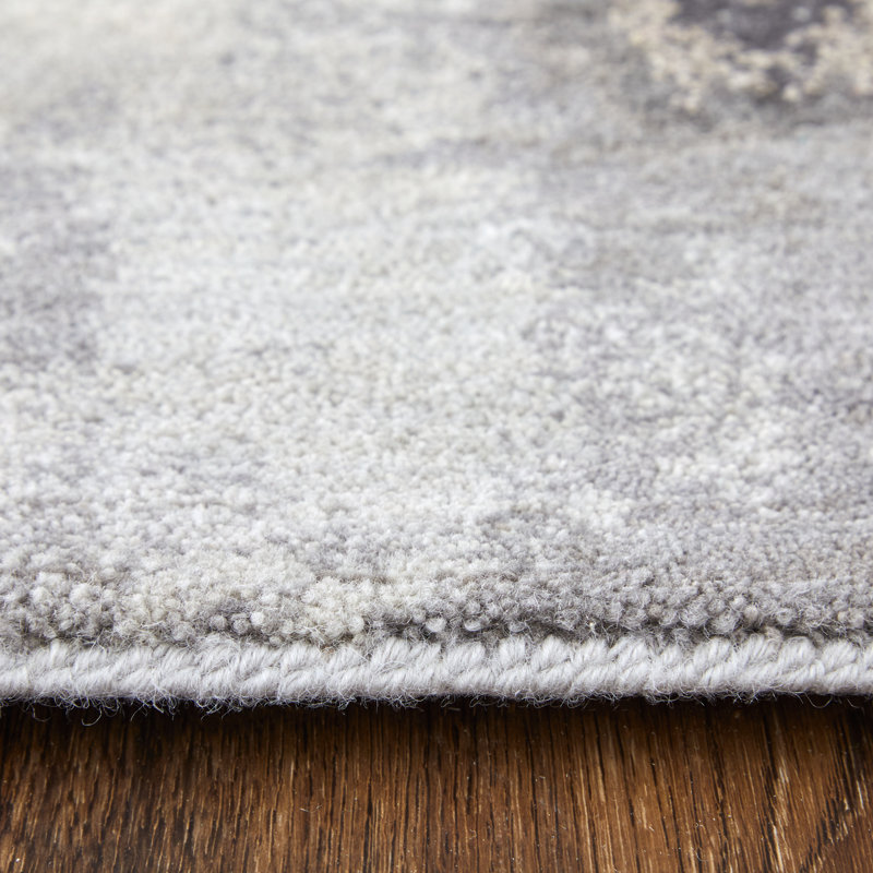 Tapis taupe à motif abstrait moderne Nara, Rectangulaire 3 pi x 5 pi