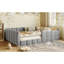 Lit de plancher en velours-129681134