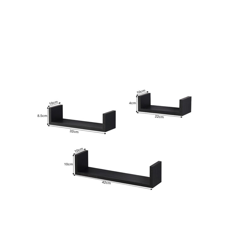 Ayveon 3 Piece Floating Shelf