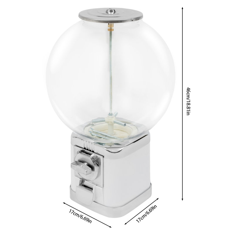 Vending Machine Candy Twister Ball Dispenser for Retail Stores, Amusement Parks, White