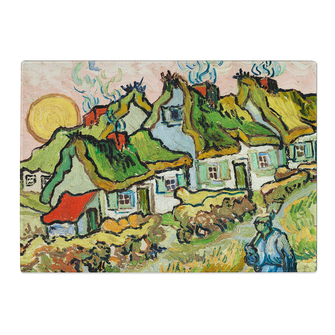 Houses and Figure by Vincent Van Gogh Chopping Board