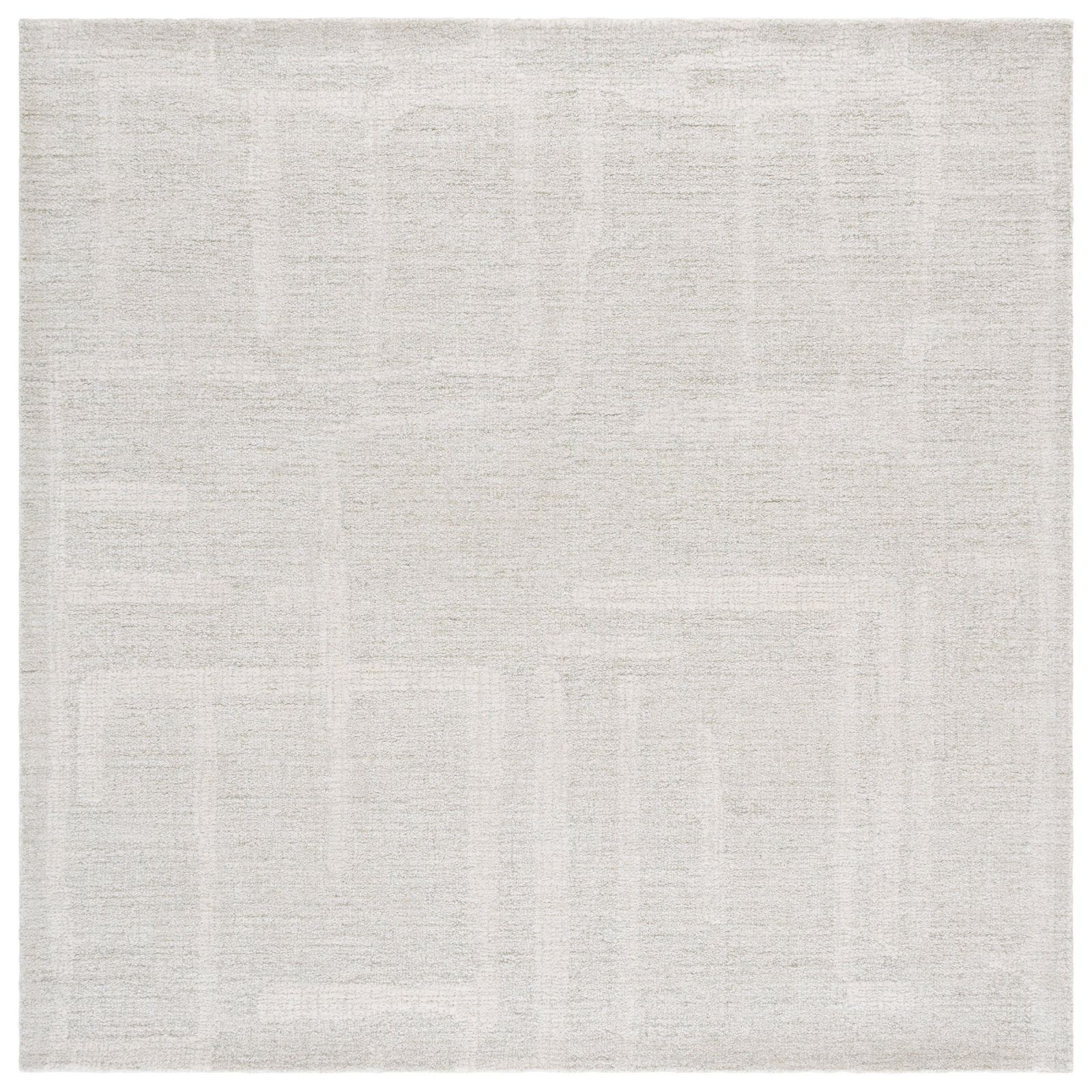Abstract Hand-Tufted Wool Area Rug, Square 6'
