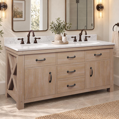 Oxon Hill 72" Double Bathroom Vanity Set