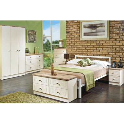 Vienna Fully Assembled Vienna 3 Drawer Bedside