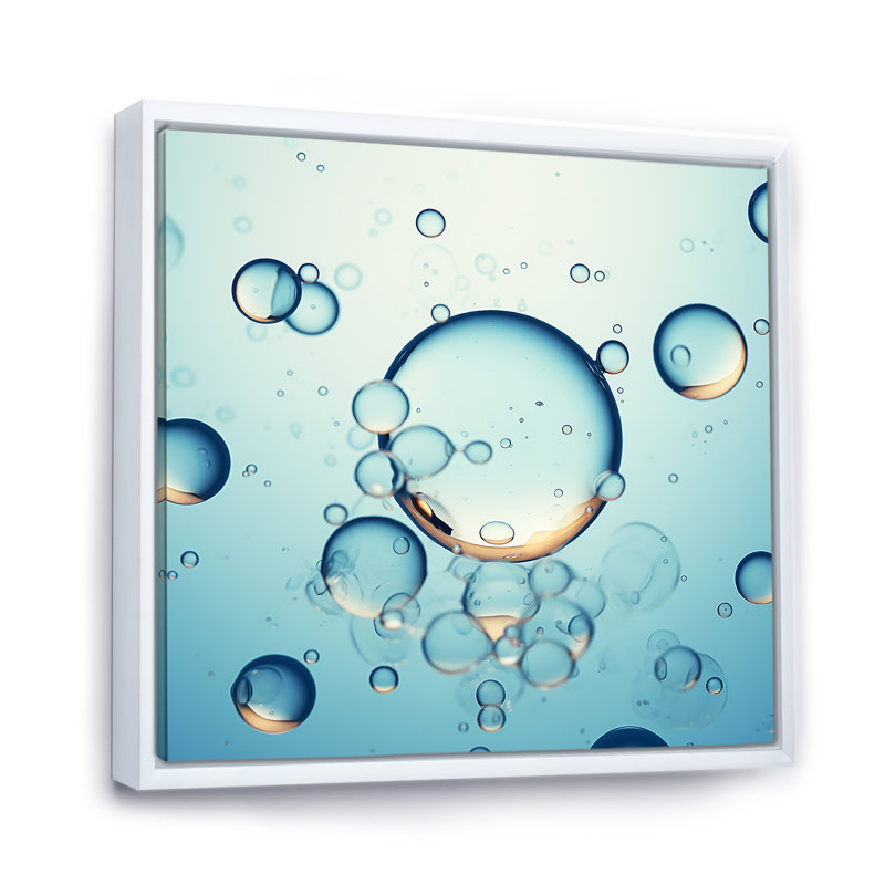 Ferments Bubble Fantasy, reproduction d'art sur toile, H 30 po x l 30 po x P 1 po, Cadre flottant blanc