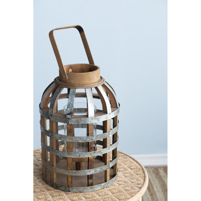 Decorative Lantern With Handle, Wooden Lantern For Indoor Outdoor, Home Garden Wedding