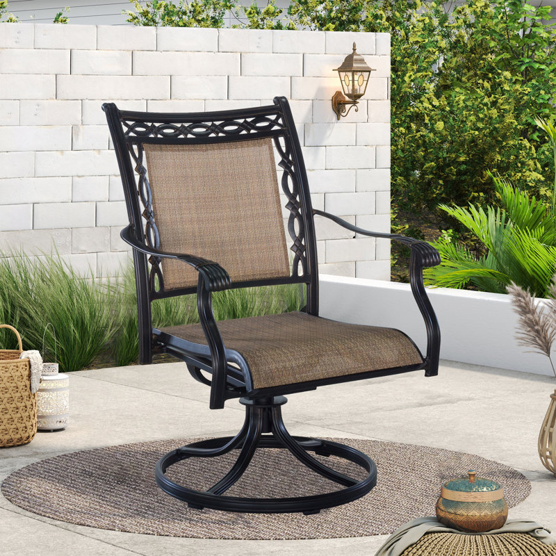 Fauteuil de patio pivotant Kamas