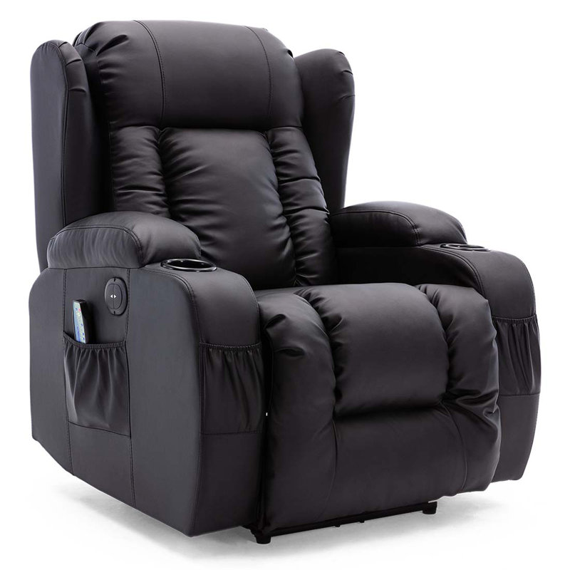 Electric Reclining Living Room Sets, Black