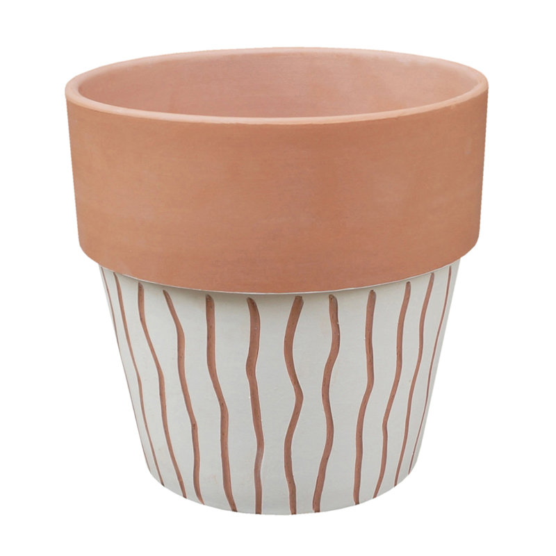 Pot à fleurs en argile Erie, H 9,4 po x l 9,4 po x P 9,4 po