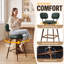 Swivel Upholstered Faux Leather Bar Stool-1956386358