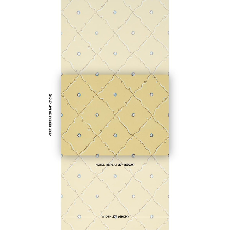 Papier peint Schumacher X Backdrop Colette, Jaune