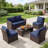 6 Inch Sunbrella Outdoor Chair Seat Back Cushion Set-1349336600-1349336601