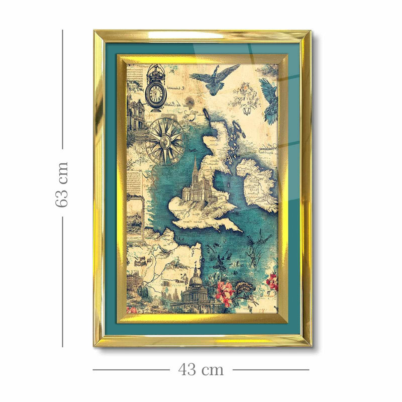 Elegant Decorative Framed Painting, 17.0 x 25.6 inches | 100% Acrylic Glass (Thickness: 0.04 inches) & Solid Wood Frame (Thickness: 1.0 inches) | Perfect Wall Art for Living Room, Bedroom & Office Decor