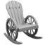 Chaise berçante en bois Outsunny (excluant la table)
