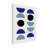 " Wrapped Canvas Wall Art - Pictufy Studio 'Blue Shapes 2' Wall Art For Living Room, Bedroom, Or Office Décor - 18x24 "-94233822