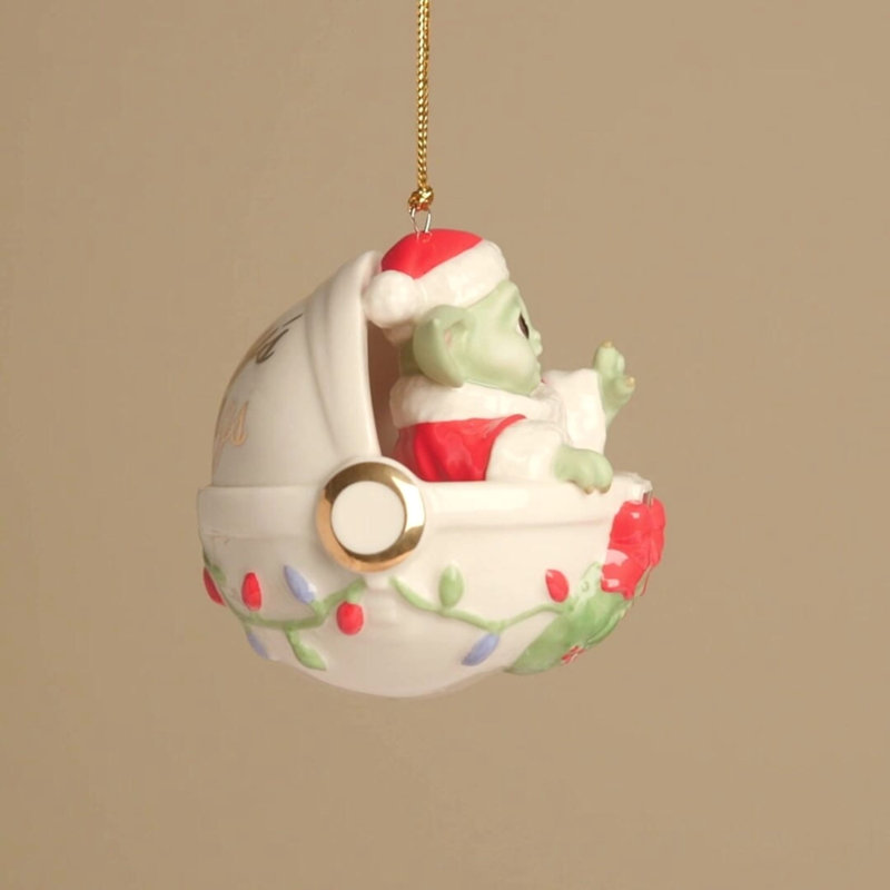 Grogu's Holiday Hover Pram Ornament
