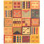 Tapis de la zone en laine orange/rouge 8 pi 2 po x 10 pi 1 po one-of-kind à la main-noué la new age anatolian
