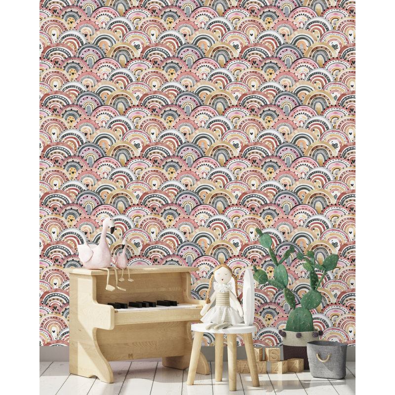 Panneau de papier peint Bella-Marie, L 10,4 po x l 25 po, Papier