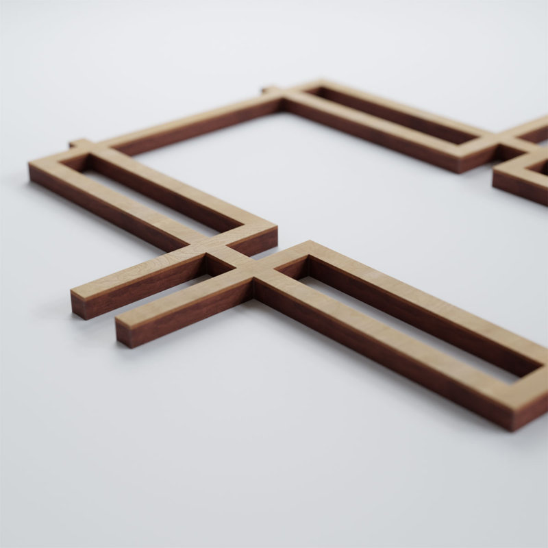 Panneaux muraux en bois Granby, Hickory, H 11 3/8 po x l 11 3/8 po x P 1/4 po