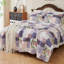Ensemble de courtepointe réversible en coton mauve / rose -1785421444