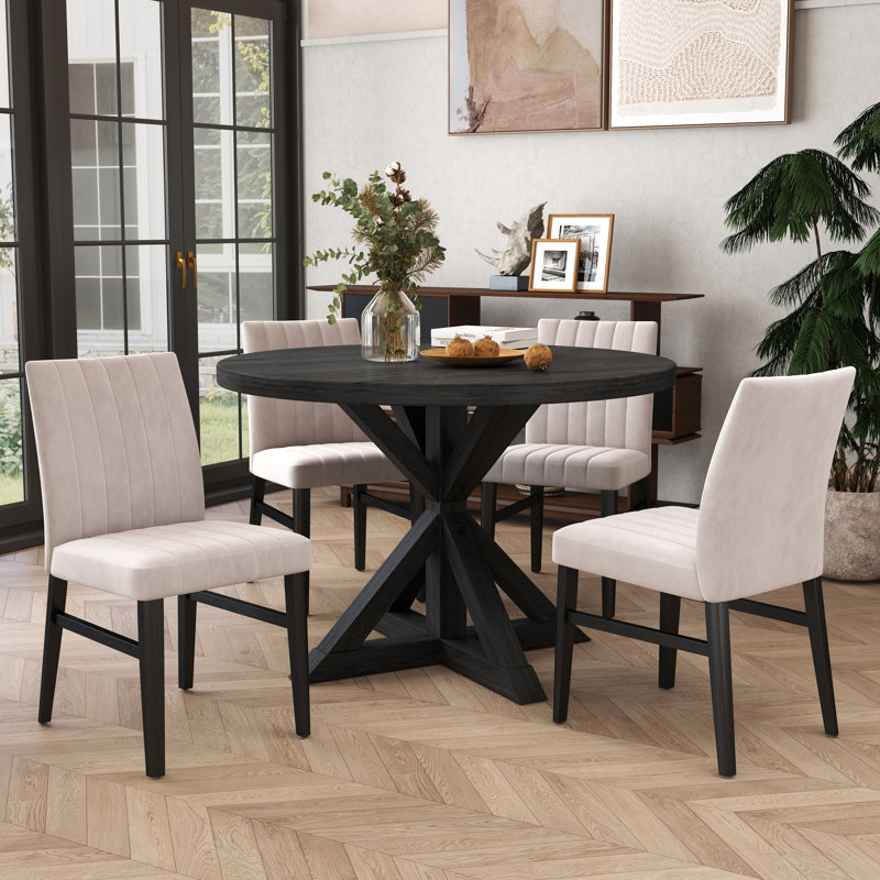 Lark Manor™ Delfida 5-Piece Round Dining Set,, Tan