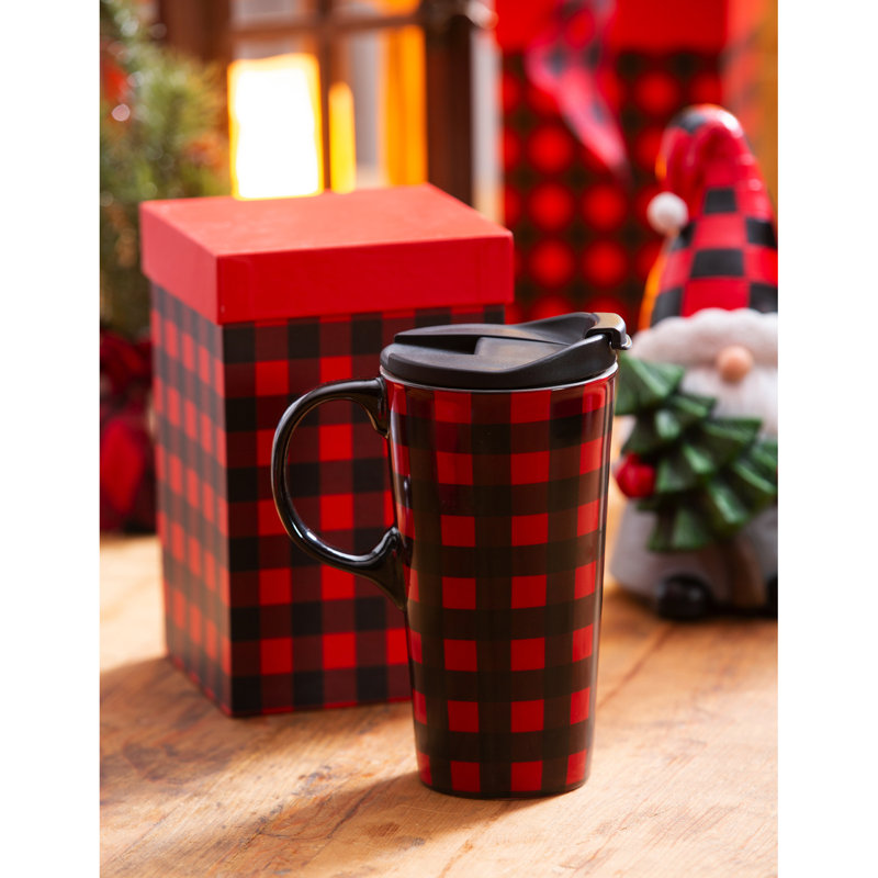 Tasse de voyage 17 oz Buffalo Plaid