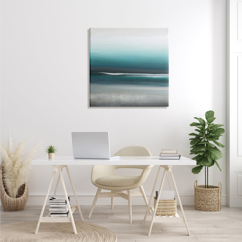 «Stormy Coast Nautical Landscape» - impression, Toile tendue, H 30 po x l 30 po x P 1,5 po