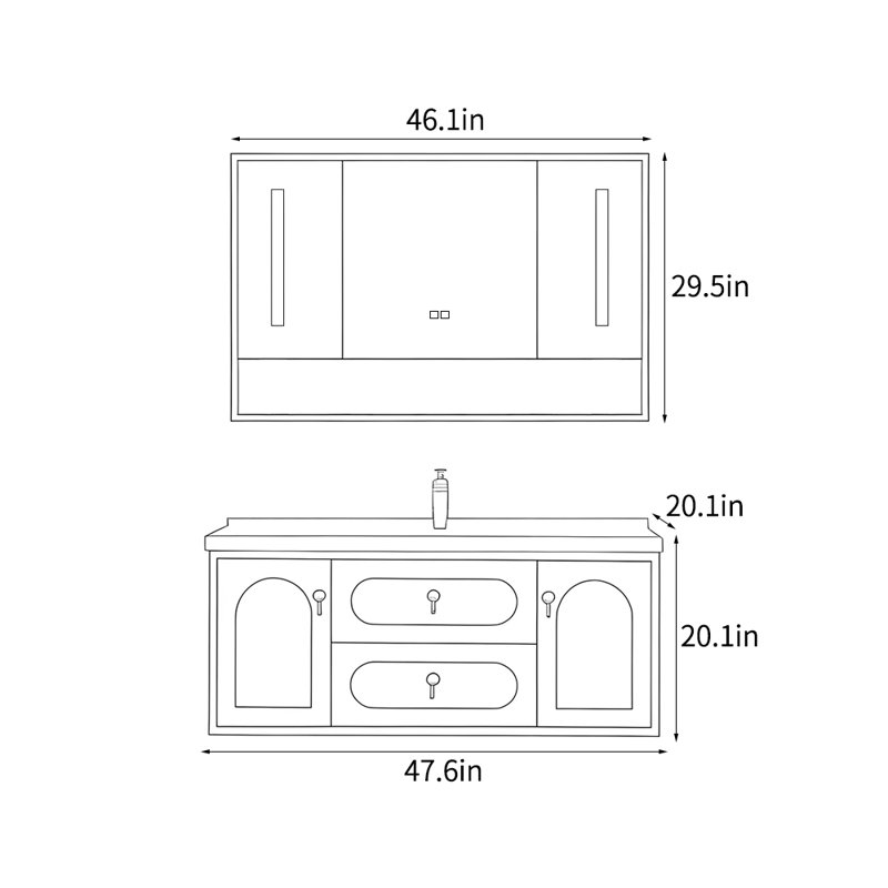Meuble-lavabo classique de style chinois